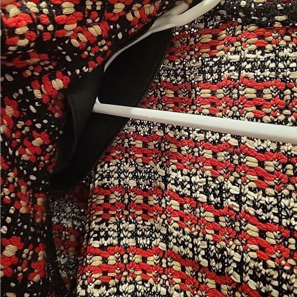 St. John Multi Black Red Tweed Single Breasted Button Blazer Jacket Sz 12 New - Picture 15 of 15